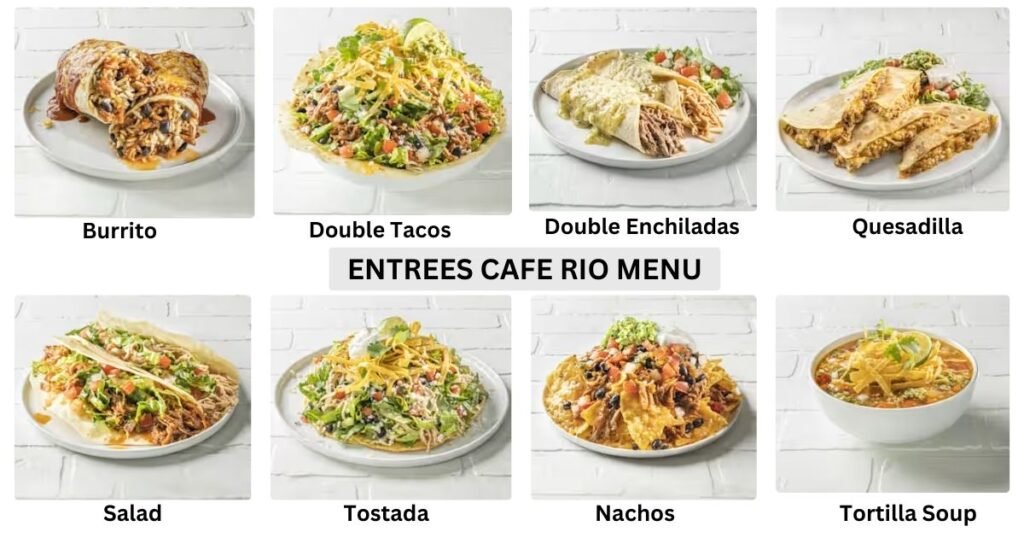 Cafe Rio Menu entress