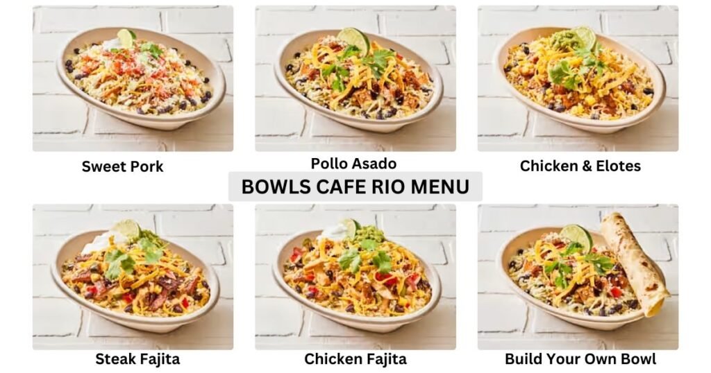 Cafe Rio Menu bowls option