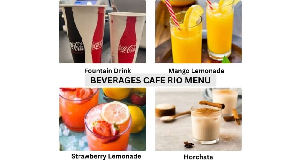 Cafe Rio Menu drinks