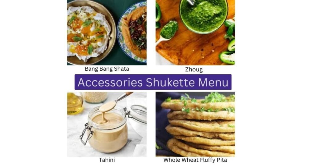 Accessories Shukette Menu