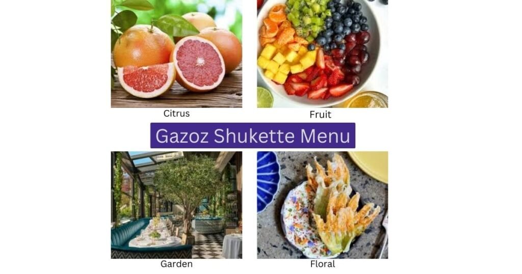 Gazoz Shukette Menu