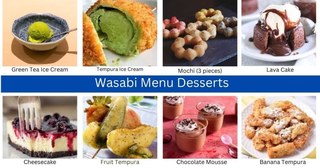 Wasabi Menu Desserts 