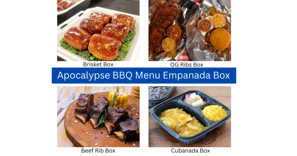 Apocalypse BBQ Menu Empanada Box