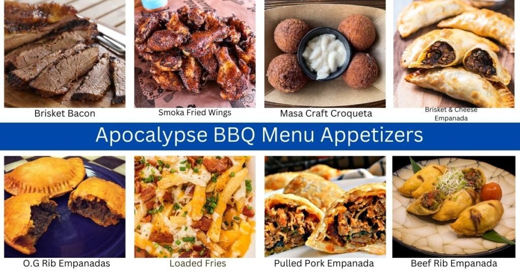 Apocalypse BBQ Menu Appetizers