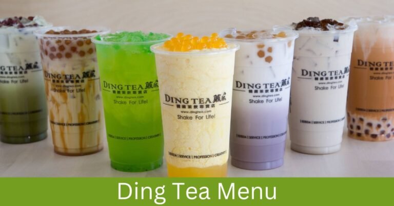 Ding Tea Menu